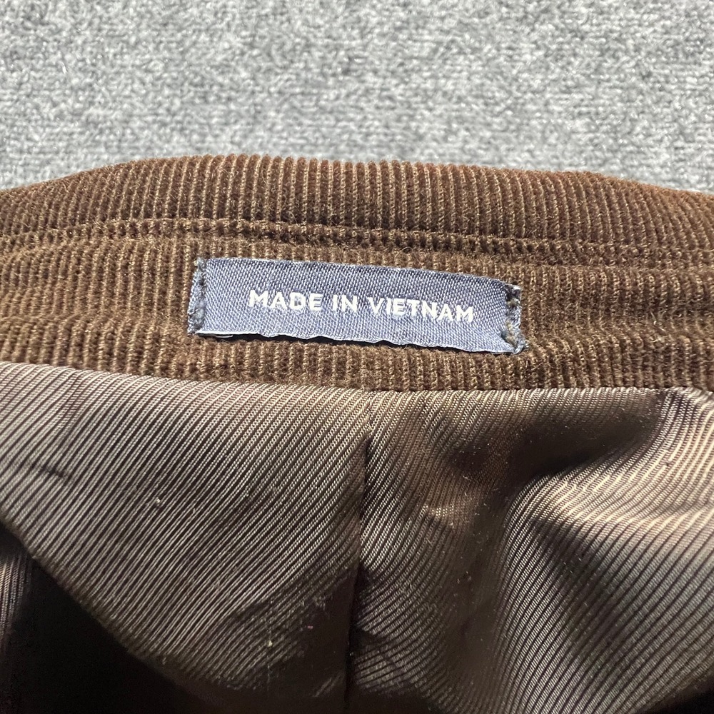 Stafford Signature Mens 44R Brown Corduroy Blazer Sportcoat Elbow Patches Jacket - Picture 15 of 16
